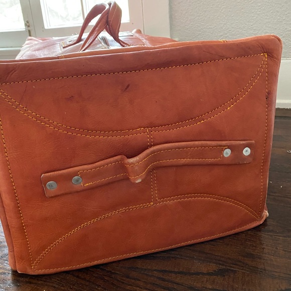 Vintage Real Buttery Leather Professors Duffel Bag - Picture 6 of 11